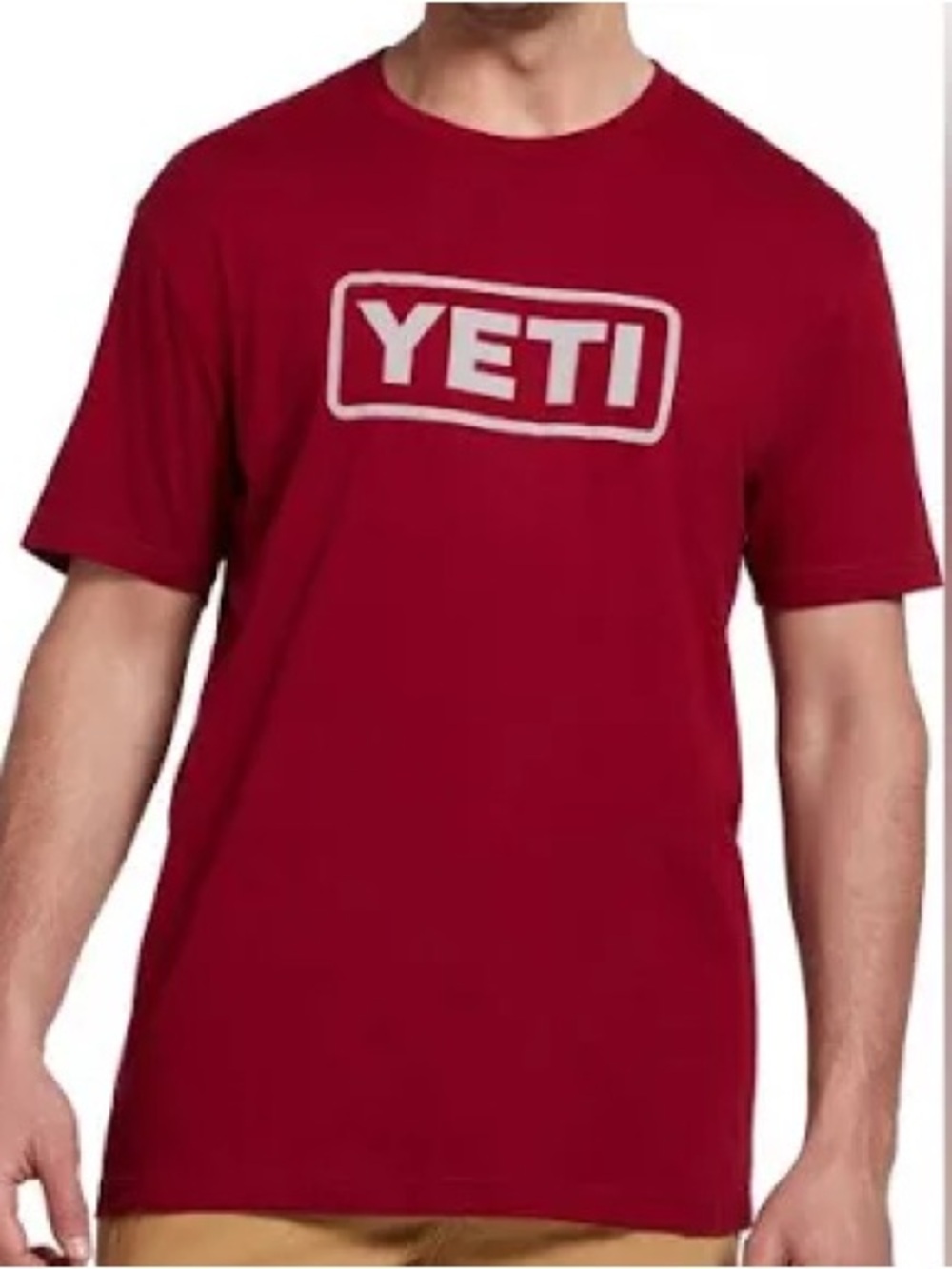 Yeti Logo Red T-shirt Medium